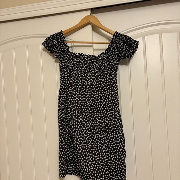 Princess Polly Marion Mini Dress US Size 4 Black and White Ditsy Floral Print - Picture 3 of 3